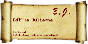 Bóna Julianna névjegykártya