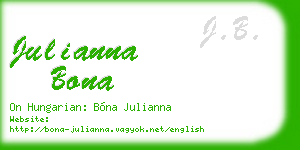 julianna bona business card
